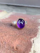 Amethyst Mixed Metal Ring — Capone's Jewelry