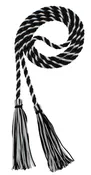 Black and White Intertwined Cord