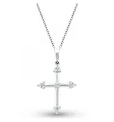 14K Diamond Cross Necklace