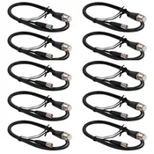 10 Pack of 3 Foot SMB-Plug to F-Female Adapter Cables