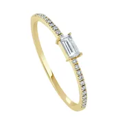 14K Gold Diamond Birthstone Ring