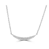 14K DIAMOND CURVED NECKLACE