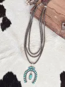 3-Strand Beaded Naja Squash Inspired Necklace*