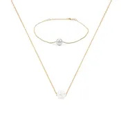 Abby Pearl Necklace & Bracelet Set