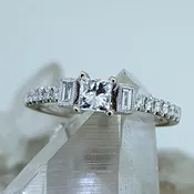 14K White Gold Diamond Engagement Ring