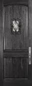 36" x 96" Arch 2 Panel V-Grooved DoorCraft Mahogany Door with Speakeasy