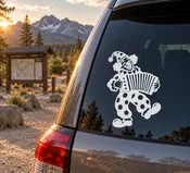 Accordion Clown Vinyl Decal - HappyClownCX008