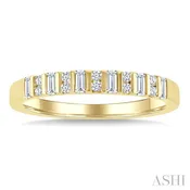 10K Yellow Gold Stackable Baguette Diamond Fashion Band
