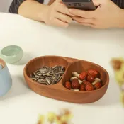 Small Boat-Shaped Bowl Made from Walnut Wood