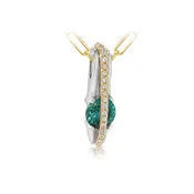 Bridge Pendant Two Tone – Caribbean Blue Topaz