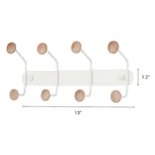 1 Pcs Coat Rack Wall Mount, Metal Wood Coat Hook, Hat Rack, Wall Hooks