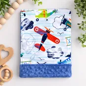 Airplane Baby Burp Cloth – Soft Minky Aviation Burp Cloth for Baby Boys, Airplane Nursery Gift