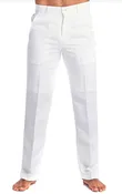 12 Pairs of Mojito Men's Slim Fit Casual Resort Wear Linen Flat front Dress Pants M-4856