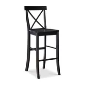30-Inch X-Back Stool in Black, Ready to Ship