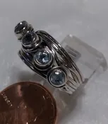 Bird Nest Blue Topaz Ring