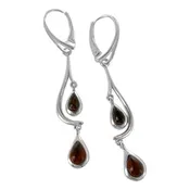 Amber Earrings: Honey Double Dangles