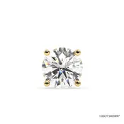 18KY Four Prong Diamond Stud Earrings