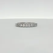 14K White Gold Diamond Wedding Band