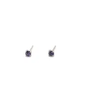 14KWG 3MM Round Alexandrite Stud Earrings