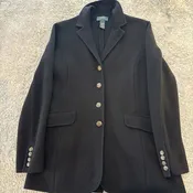 Lauren Ralph Lauren - Merino Wool Knit Blazer Black Crest Button