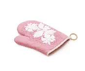 11" x  6" Oven Mitt - Dusty Rose Hibiscus