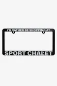Black Sport Chalet Licese Plate Frame