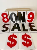 8″ on 9″ Rigid Acrylic Letters for Marquee Signs .060 Thickness Block Font 270 count set