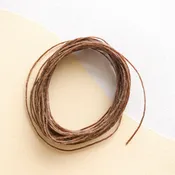 0.5mm Brown Waxed Linen