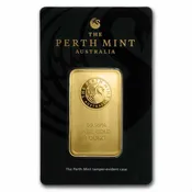 1 oz Gold Bar - Perth Mint (Black Card)