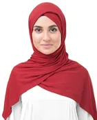 Aurora Red Jersey Hijab