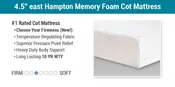 4.5″ EAST HAMPTON MEMORY FOAM COT MATTRESS