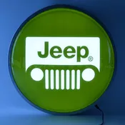15 INCH BACKLIT LED LIGHTED SIGN  JEEP GREEN – 7JEEPG