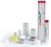 10P-40ox20: PreAssembled Sample Cup Trimless® Sleeve, Vented Cap, 1.61" (40.8mm) O.D. X 1.51" (38.4mm) High, with 6.0um Polypropylene; 10 Sets/tube. Eliminates the need for the Oxford L242 aluminum holder