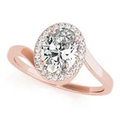 Oval Halo Engagement Bypass Vintage Ring Style LY71921