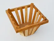 9" Tapered Teakwood Baskets: 10 pcs/unit. Unit Price: $67.80