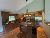 FLASH SALE Kraftmaid Mission Style Wood Cabinets Complete Wood Kitchen Stainless Steel Kitchen Aid Appliances — Little Green Kitchens