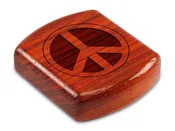 2" Flat Wide Padauk - Peace Sign Secret Box
