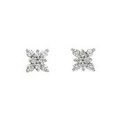 10k Diamond Cluster Earrings