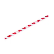 0.25" x 7.75" Jumbo Paper Drinking Straws - Yellow/White - Unwrapped - 4800/Case