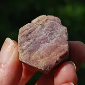 1.25" 45g Hexagon Ruby Corundum Crystal Record Keeper, Natural Raw Ruby Crystal, k17