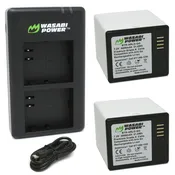Arlo Go Battery (2-Pack) and Dual Charger (A-2, VMA4410, VMA4400C) by Wasabi Power