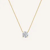 0.25CT Round Cut Lab Grown Diamond Solitaire Necklace Pendant