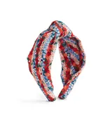 Americana Stripe Knotted Embellished Headband