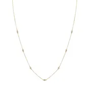 14K 0.10cttw VS White Diamond Station Necklace