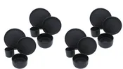 American Modern Dinnerware Set - 16 piece - Matte Black