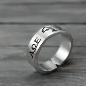 Alpha Omega Epsilon Dolphin Ring