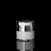 Echo 15 ML Airless Jar with Shiny Silver Collar