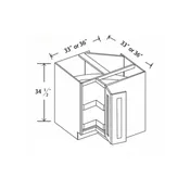 D1 | Natural Shaker Lazy Susan Base Cabinets