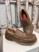 Twisted X Men's Bomber Leather Composite Toe Slip-On Driving Moccasin Work Shoe MDMSC03