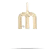 Adina Reyter Groovy Diamond Initial Hinged Charm - M